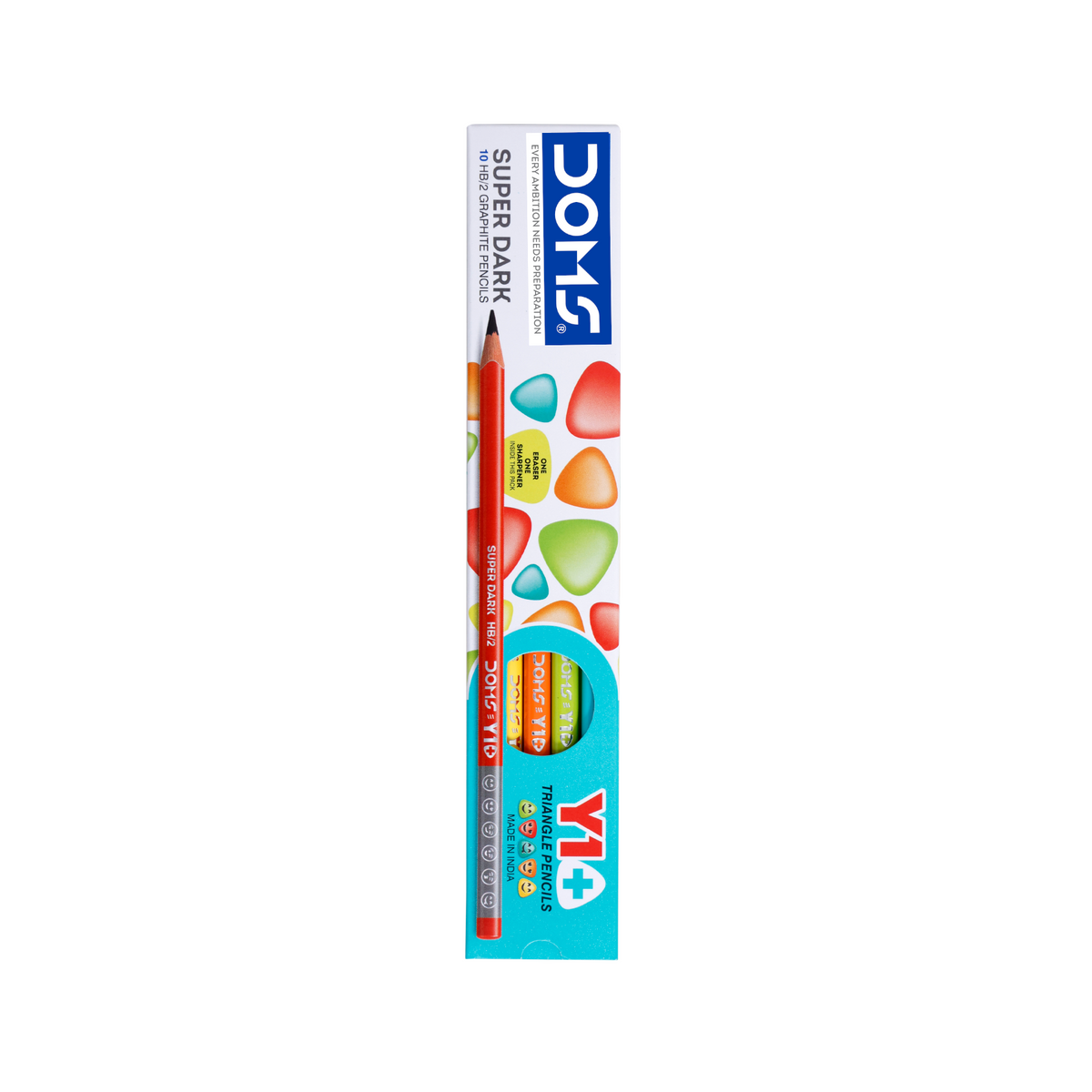 DOMS Y1+ Graphite Pencil | Extra Dark Writing | Smooth Performance | Durable & Easy to Sharpen