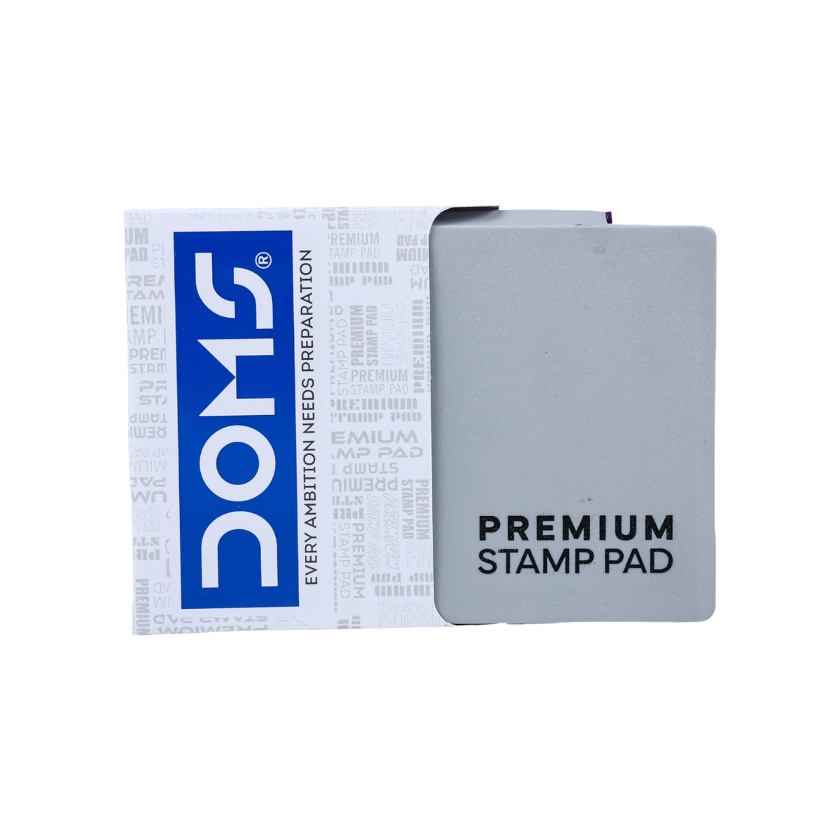 DOMS Premium Big Stamp Pad – Medium Large Ink Pad | Violet, Black and Red | Smooth & Clear Impression for Office & School Use