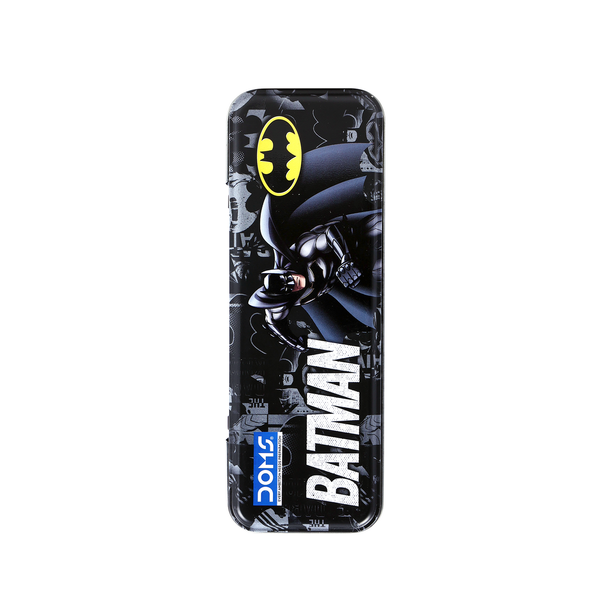 DOMS Batman Metal Pencil Box Officially Licensed DC Stationery Box | Durable Metal Pencil Case with Secure Lid, Rounded Edges & Spacious Storage for School