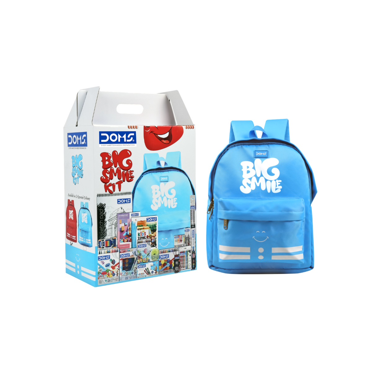 DOMS Big Smile Kit – Creative Drawing & Coloring Set with Backpack (Available in 2 Colors)