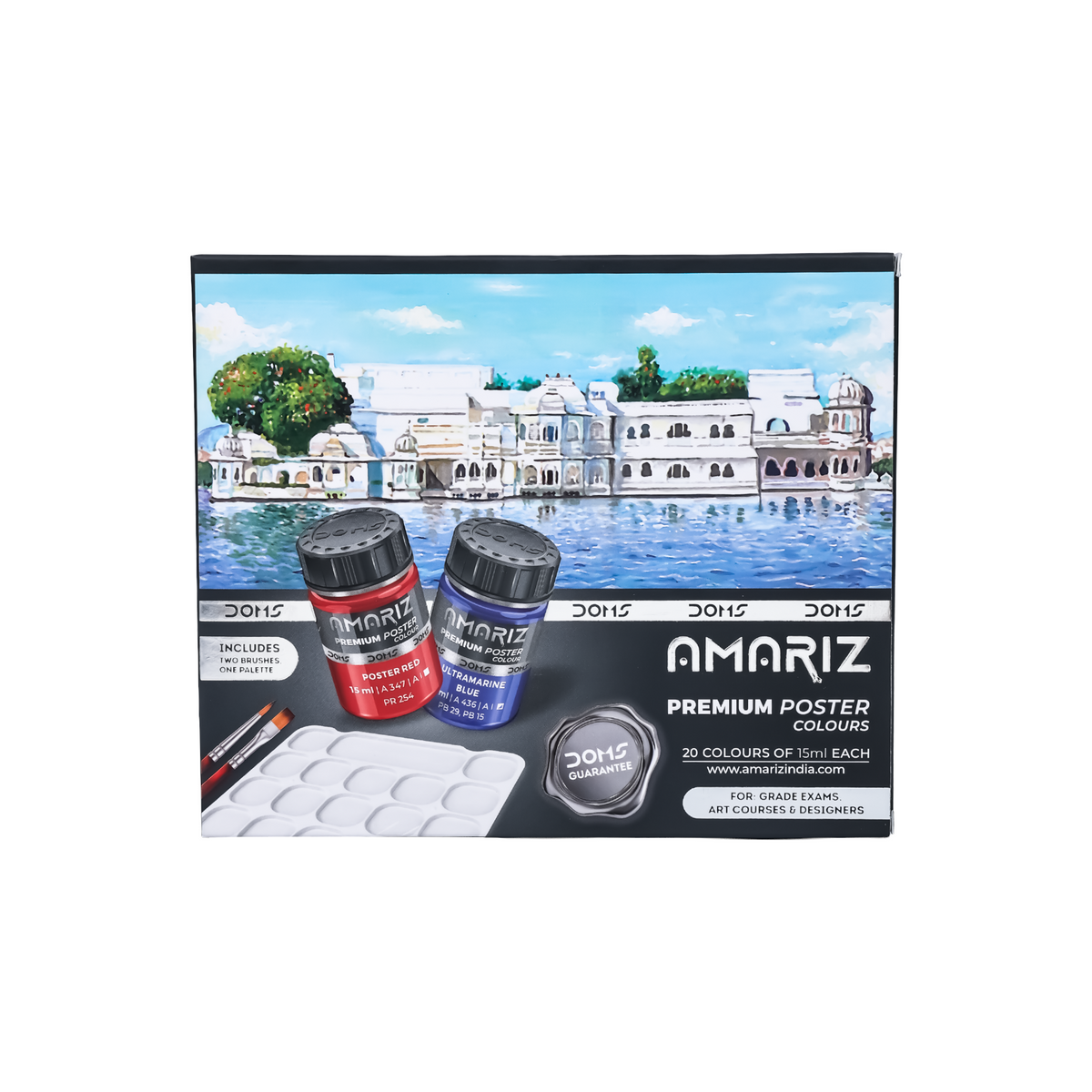 Amariz Premium Poster Colours Set | Rich Matte Finish Poster Paints for Artists, Students & Designers