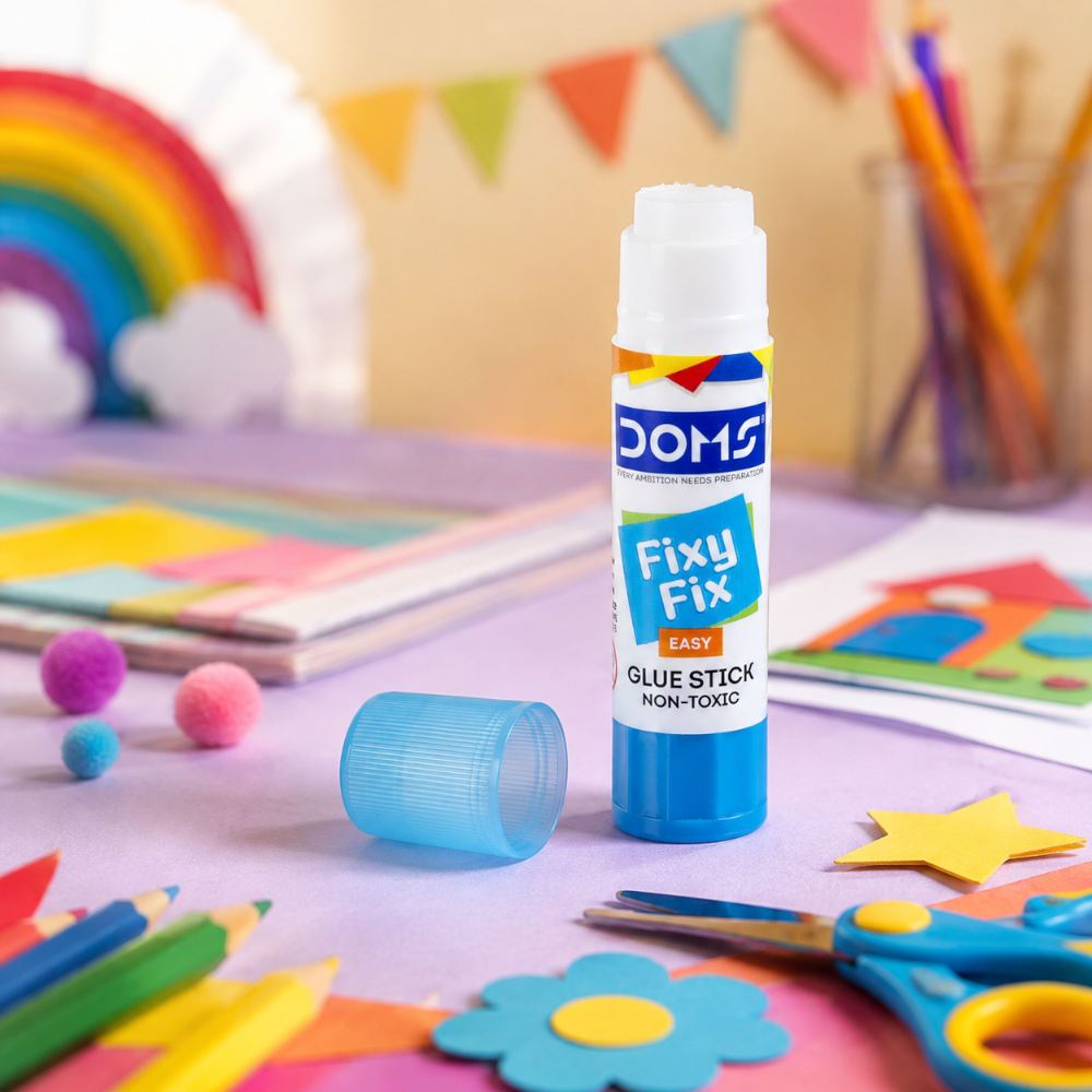 DOMS Fixy Fix Easy Glue Stick – Non-Toxic Smooth Adhesive Glue for School, Office & Craft Use | Available in 6g, 8g & 15g