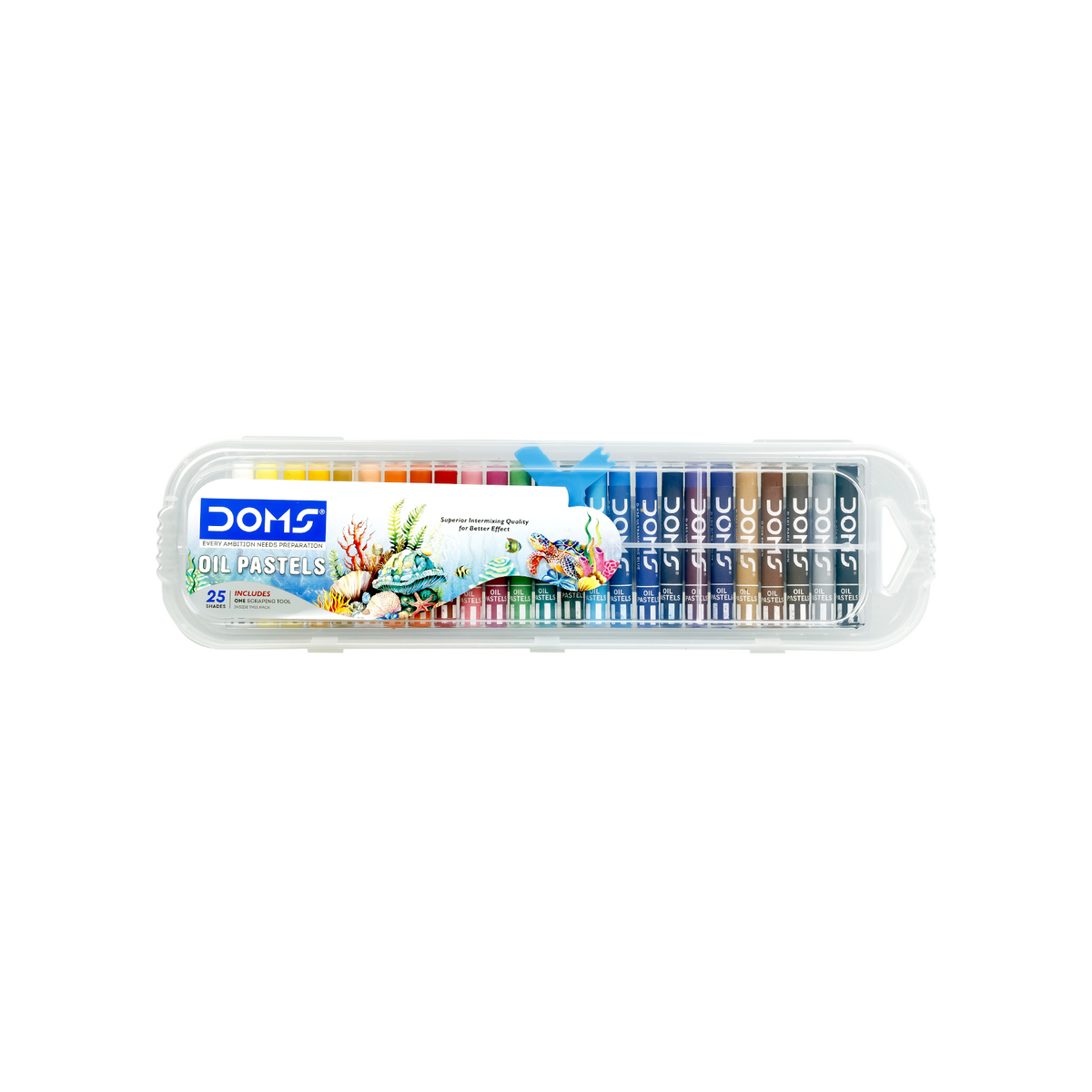 DOMS Oil Pastels Plastic Pack – Smooth Blendable Colours | Vibrant Art Pastels Set with Storage Case