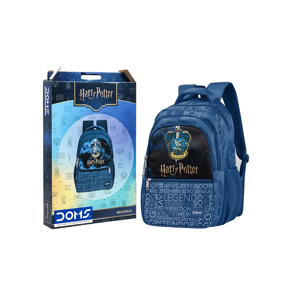 DOMS Harry Potter School Backpack – Lightweight Water-Resistant Hogwarts Theme Bag (34L) | Official Licensed Merchandise