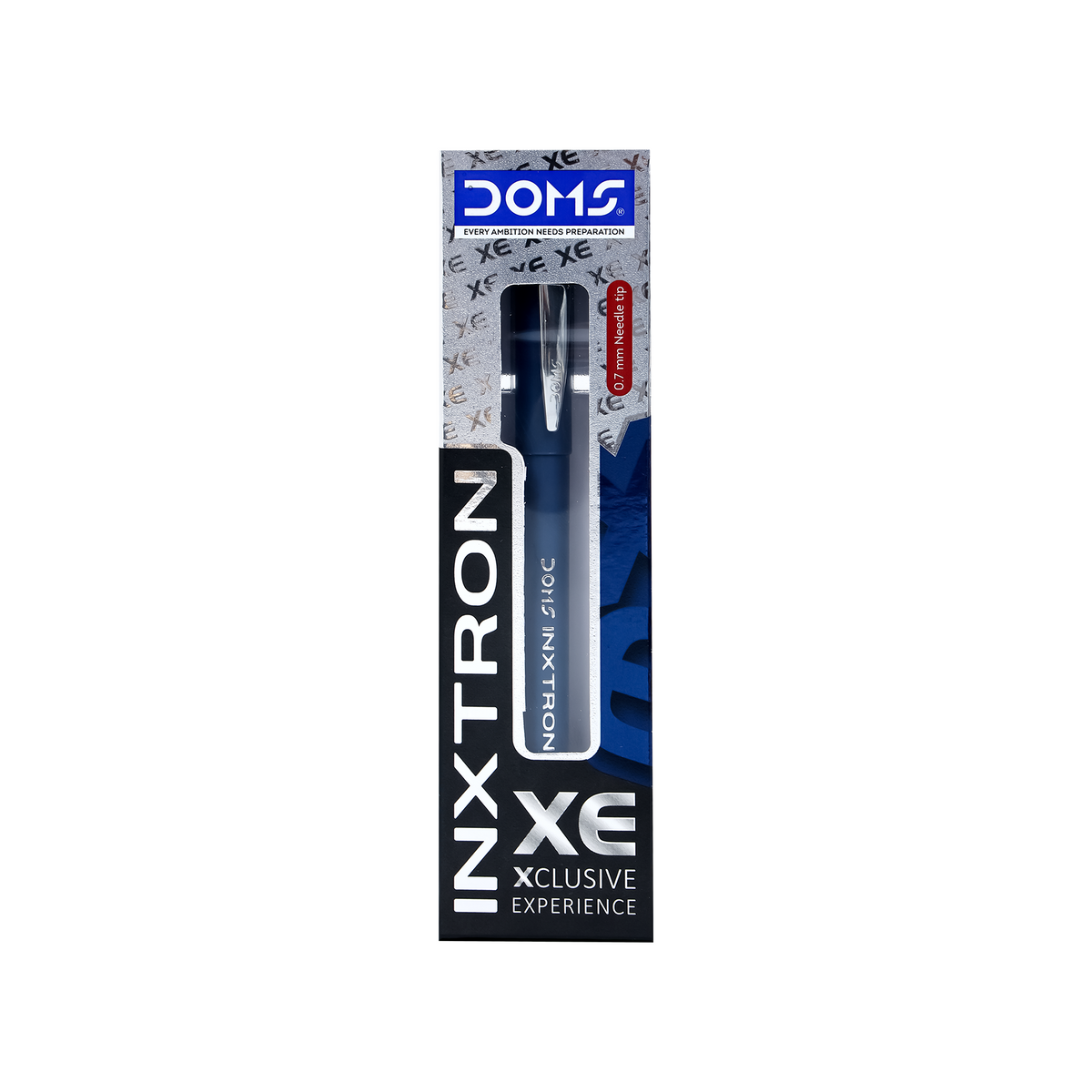 DOMS INXTRON XE Ball Pen 0.7 mm – Smooth Writing Premium Pen | Blue, Black & Red Ink | Single Pack Luxury Grip Pen for Office & School