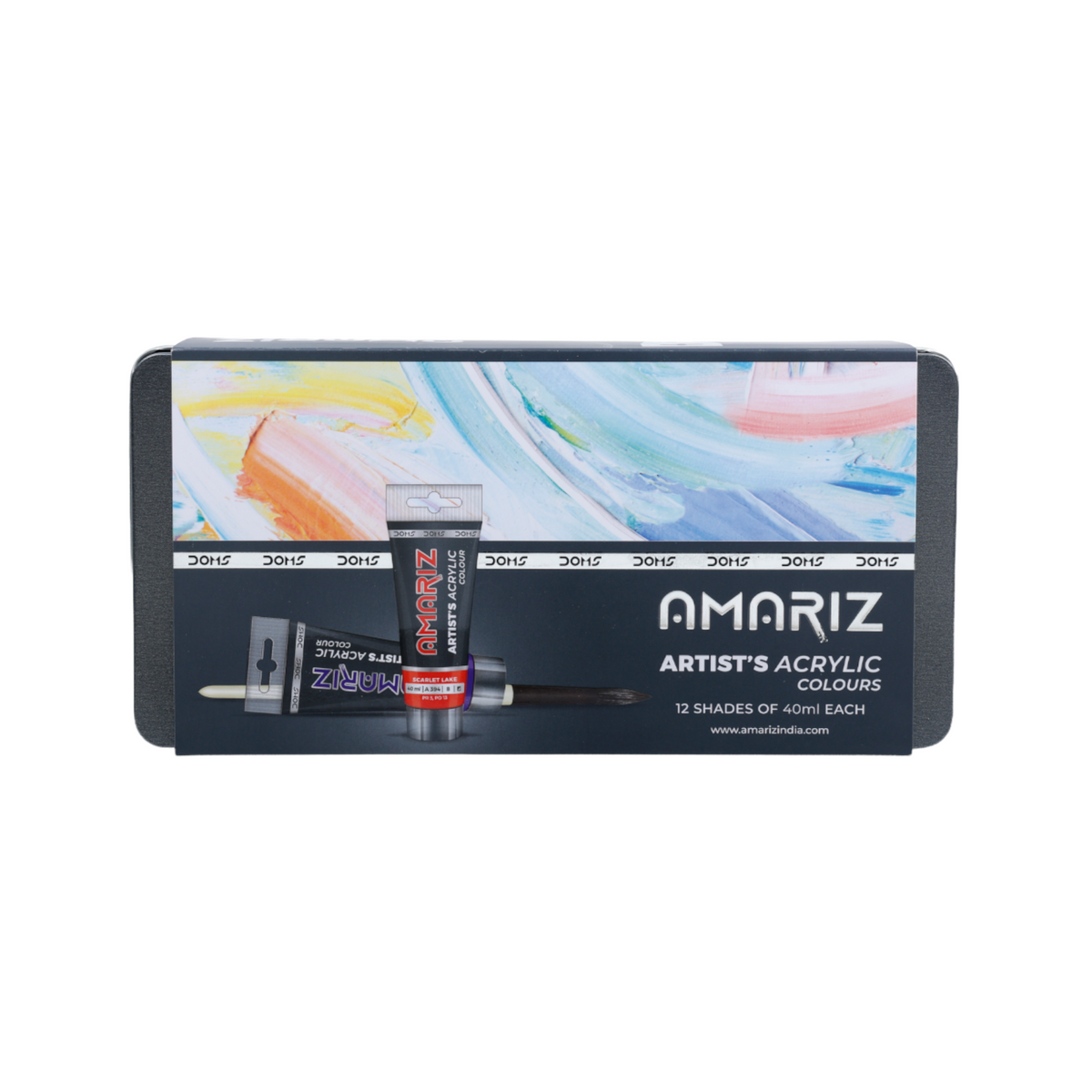 DOMS Amariz Artist’s Acrylic Colours Set | Professional Acrylic Paint Kit | Rich Pigments for Canvas, Wood & Craft Painting