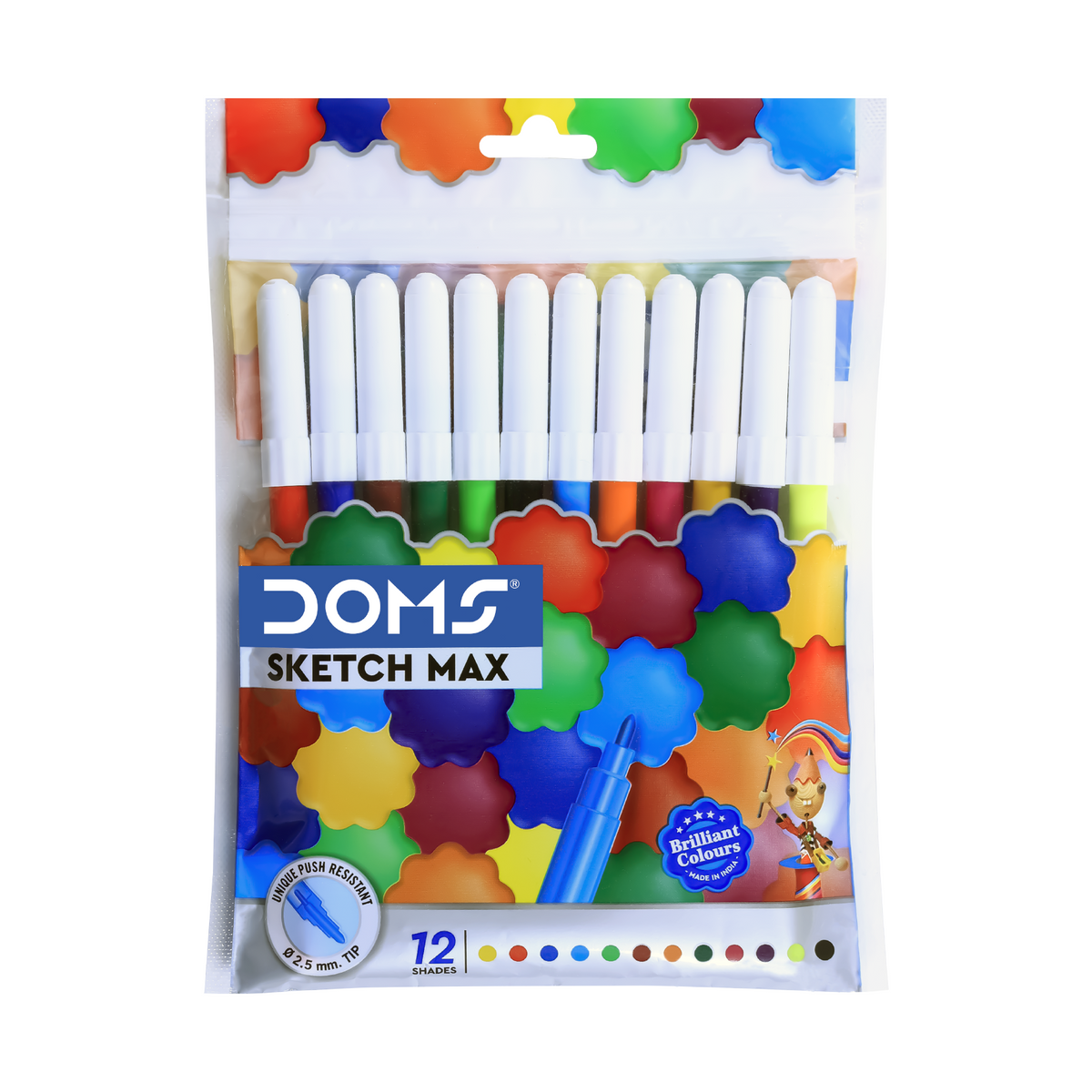 DOMS Sketch Max Water Colour Pens  | Fine Tip Water-Based Colour Pens for Drawing, Sketching & Colouring