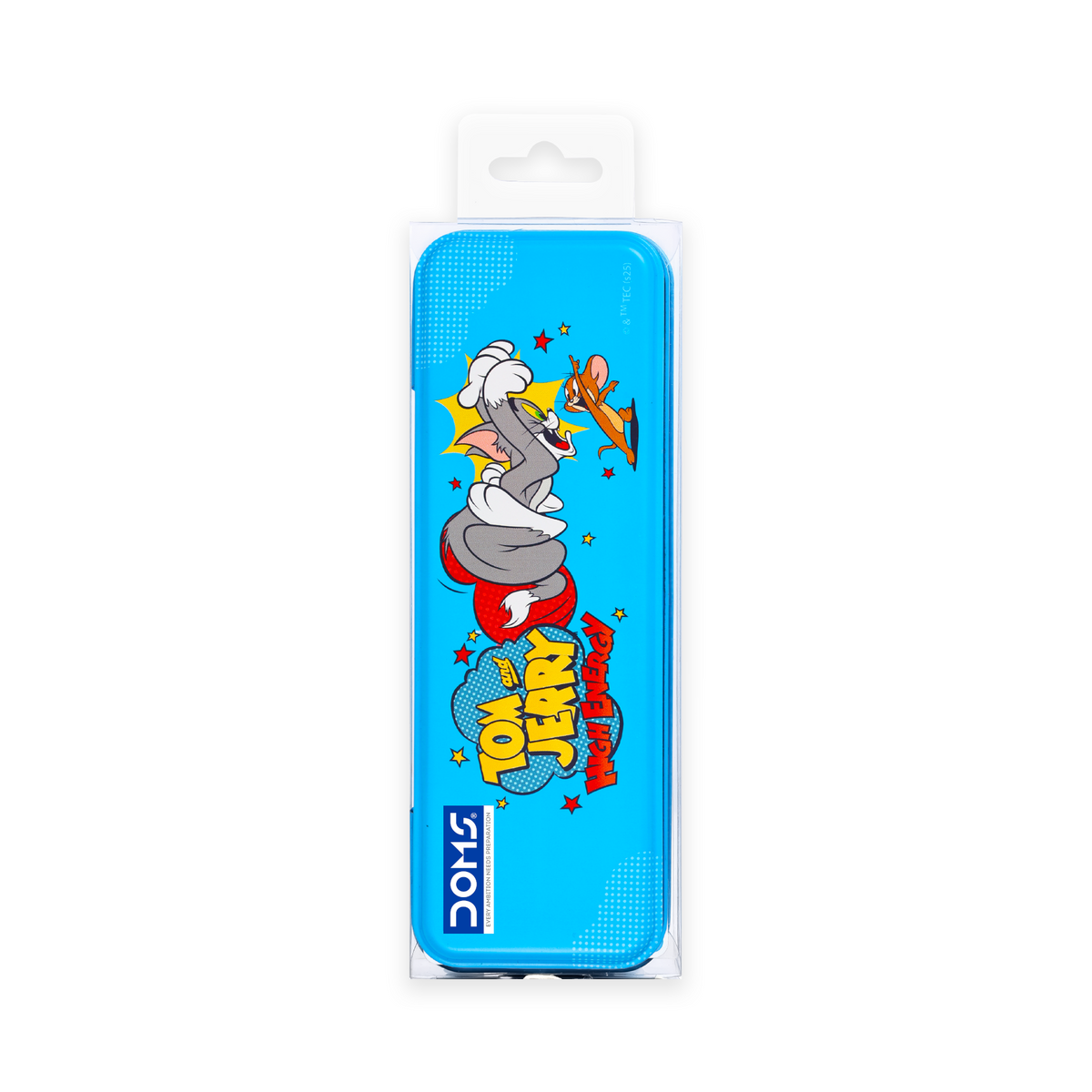 DOMS TOM & JERRY High Energy Metal Tin Pencil Box | Durable Kids Storage Case | Spacious & Travel-Friendly | Official licensed Merchandise