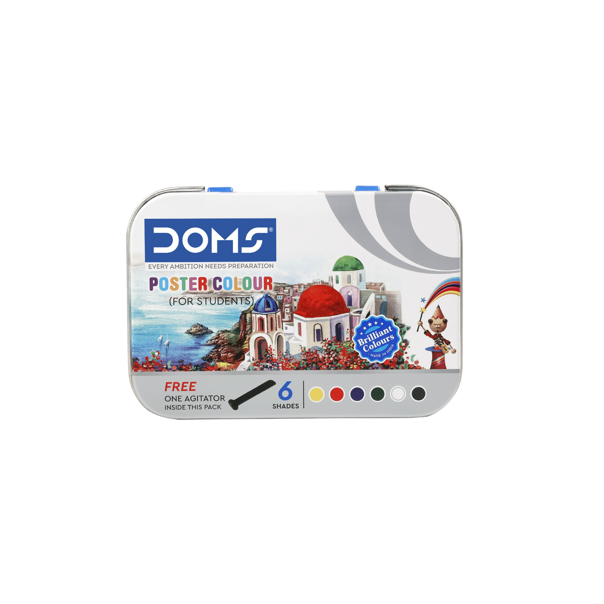DOMS Student Poster Colours Set  with Brushes & Agitator | Vibrant Poster Paint Kit for Students
