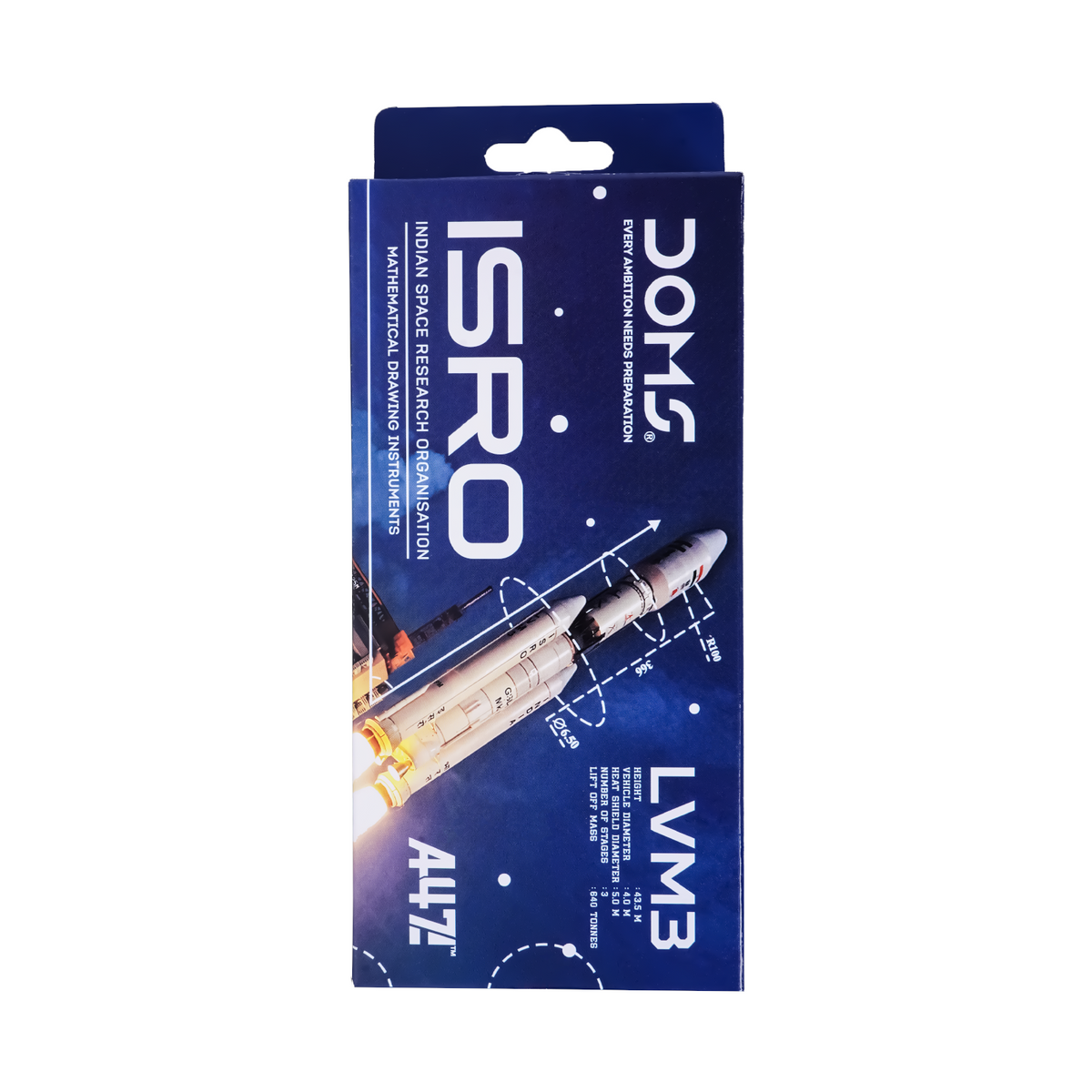 DOMS ISRO Math Drawing Instrument Box – Complete Geometry Set for Students, Precision & Exam Use