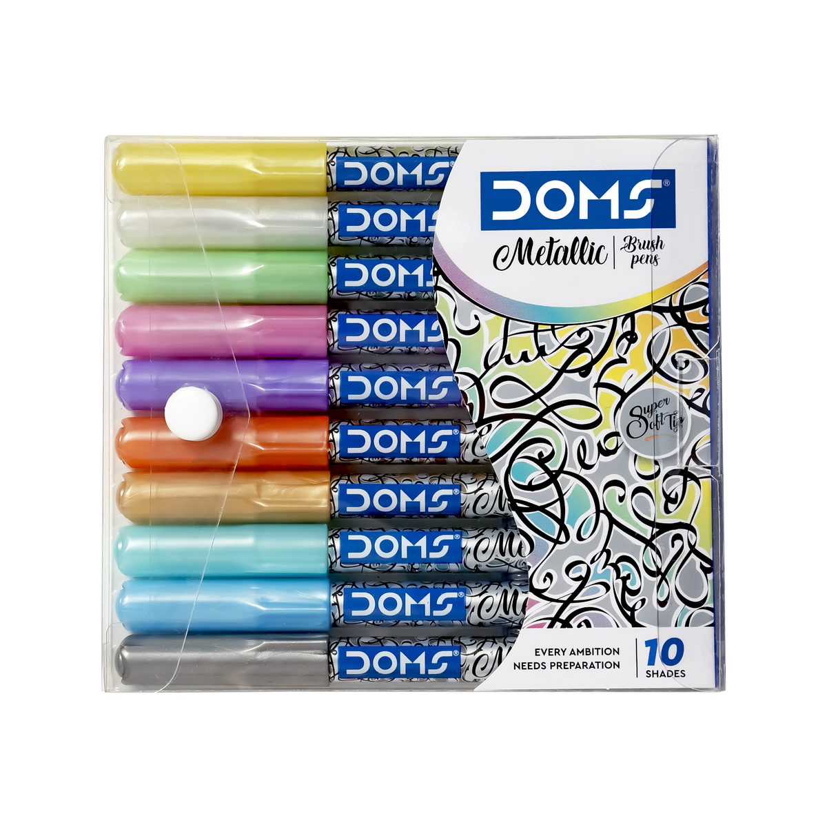 DOMS Metallic Brush Pens | Premium Metallic Calligraphy Pens for Art, Hand Lettering & Craft