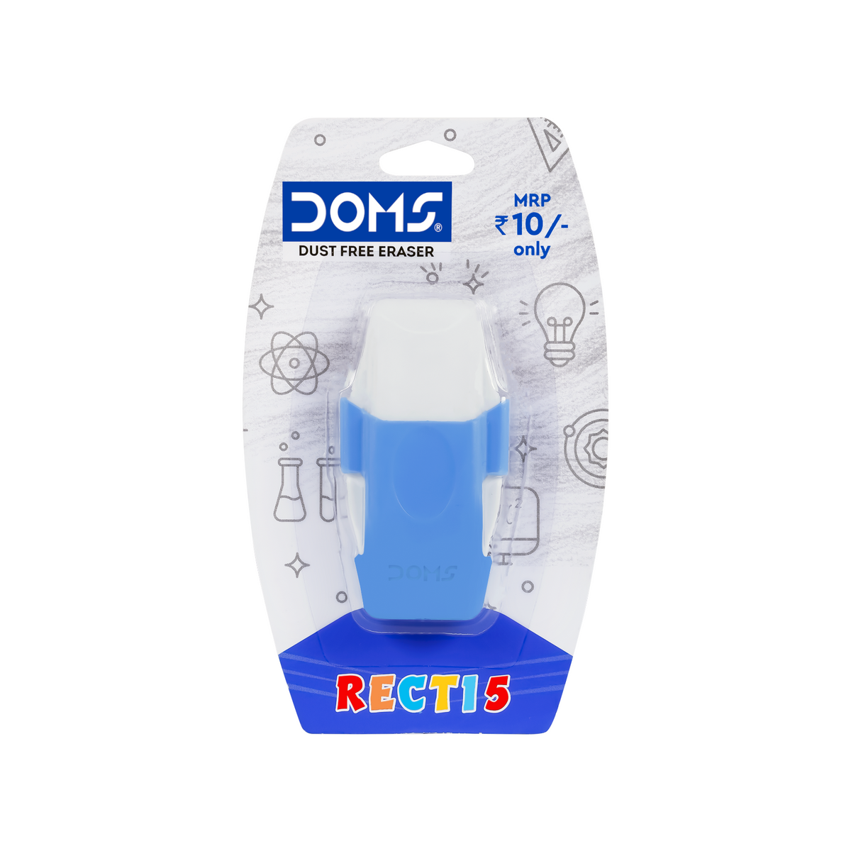 DOMS RECTI 5 Dust-Free Eraser | Premium Smudge-Free Pencil Eraser | Soft, Non-Toxic, Clean Erasing for School, Office & Art