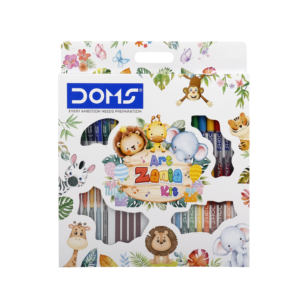 DOMS Art Zania Kit – Complete Kids Art & Craft Set with Colour Pencils, Oil Pastels, Sketch Tools & Water Colours | All-in-One Creative Drawing Kit