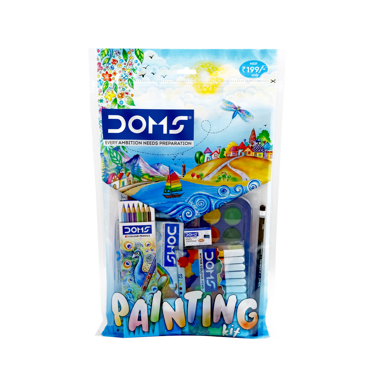 DOMS Painting Kit for Kids – Complete Art & Craft Set with Colours, Drawing Book & Accessories | Beginner Creative Kit