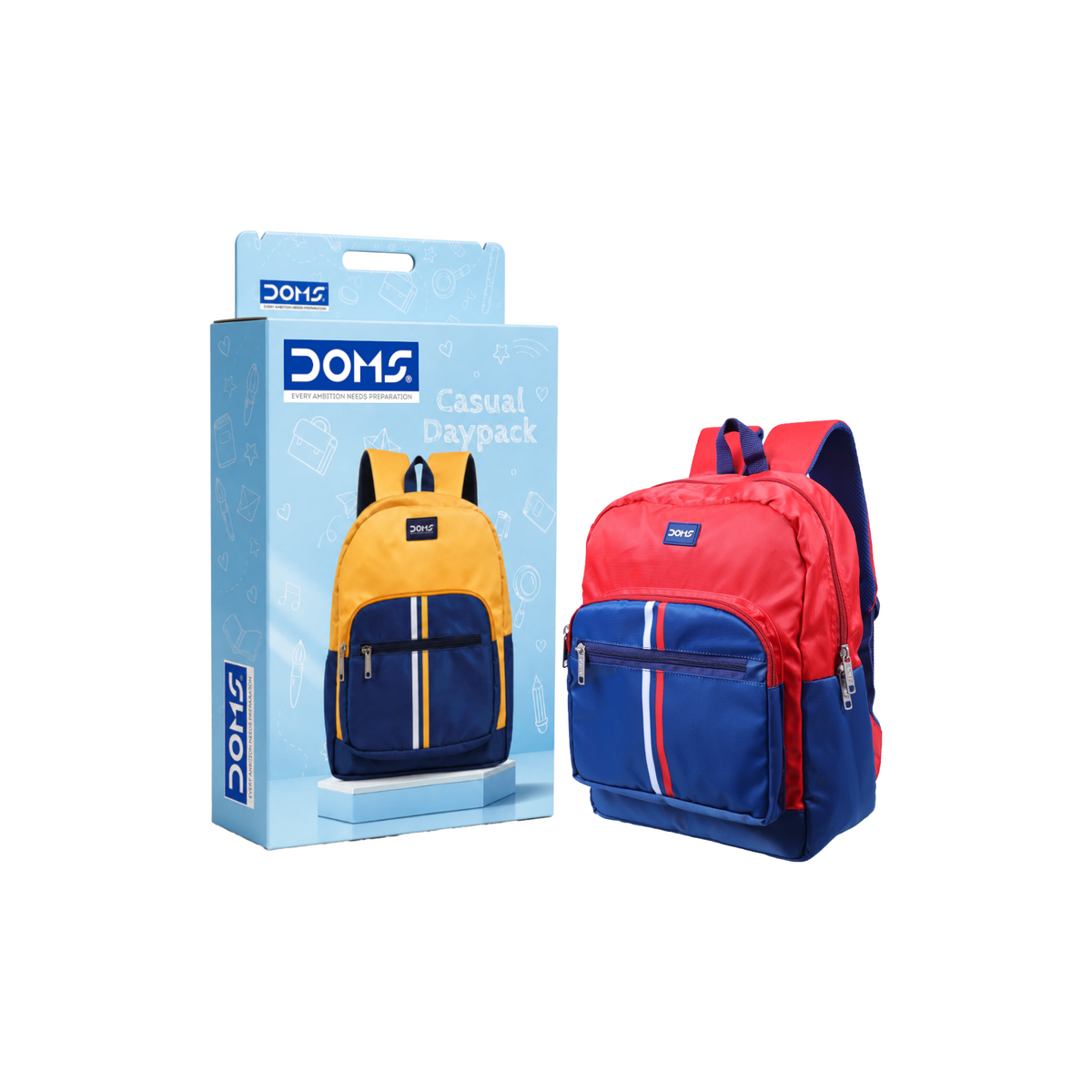 DOMS Buddy Bag Kids School Backpack – Lightweight Water-Resistant School Bag (22L)