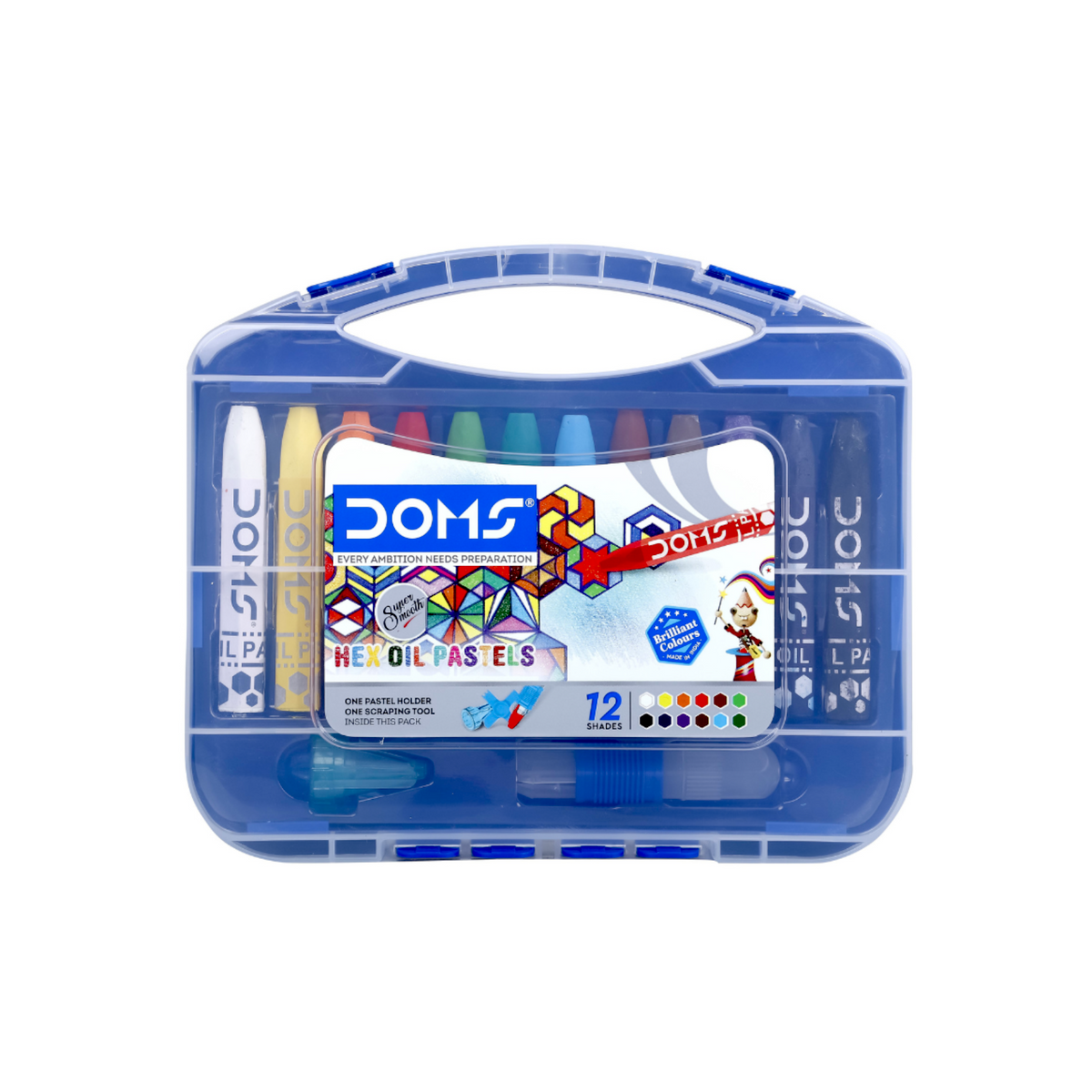 DOMS Oil Pastels (Hexagonal ) Set for Kids & Artists | Vibrant Non-Toxic Smooth Coloring Pastels | Soft Blending Art & Drawing Kit