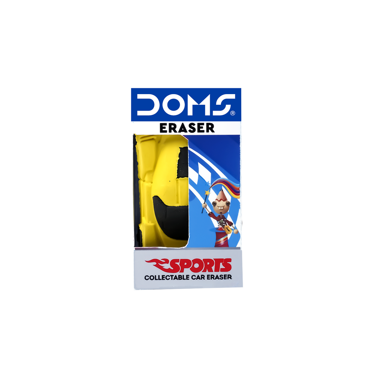 DOMS Sport Car Eraser for Kids | Fun Car-Shaped Pencil Eraser | Smudge-Free, Non-Toxic School Stationery