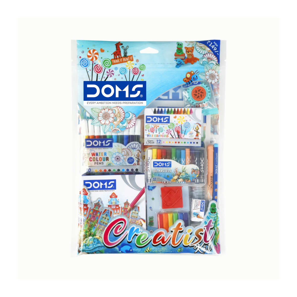DOMS Creatist Kit – Kids Drawing, Coloring & Craft Supplies Combo Pack