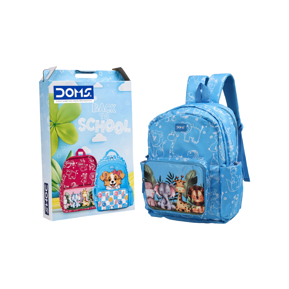 DOMS Jungle Bag Kids School Backpack – Lightweight Water-Resistant Jungle Theme Bag (22L)