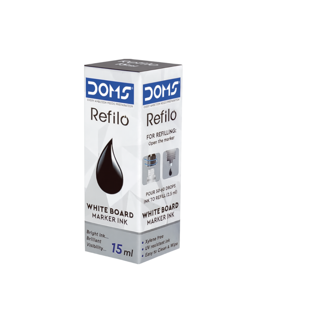 DOMS Refilo Whiteboard Marker Ink –  Refill | Long-Lasting, Quick-Dry, Anti-Smudge Whiteboard Ink for Smooth Writing