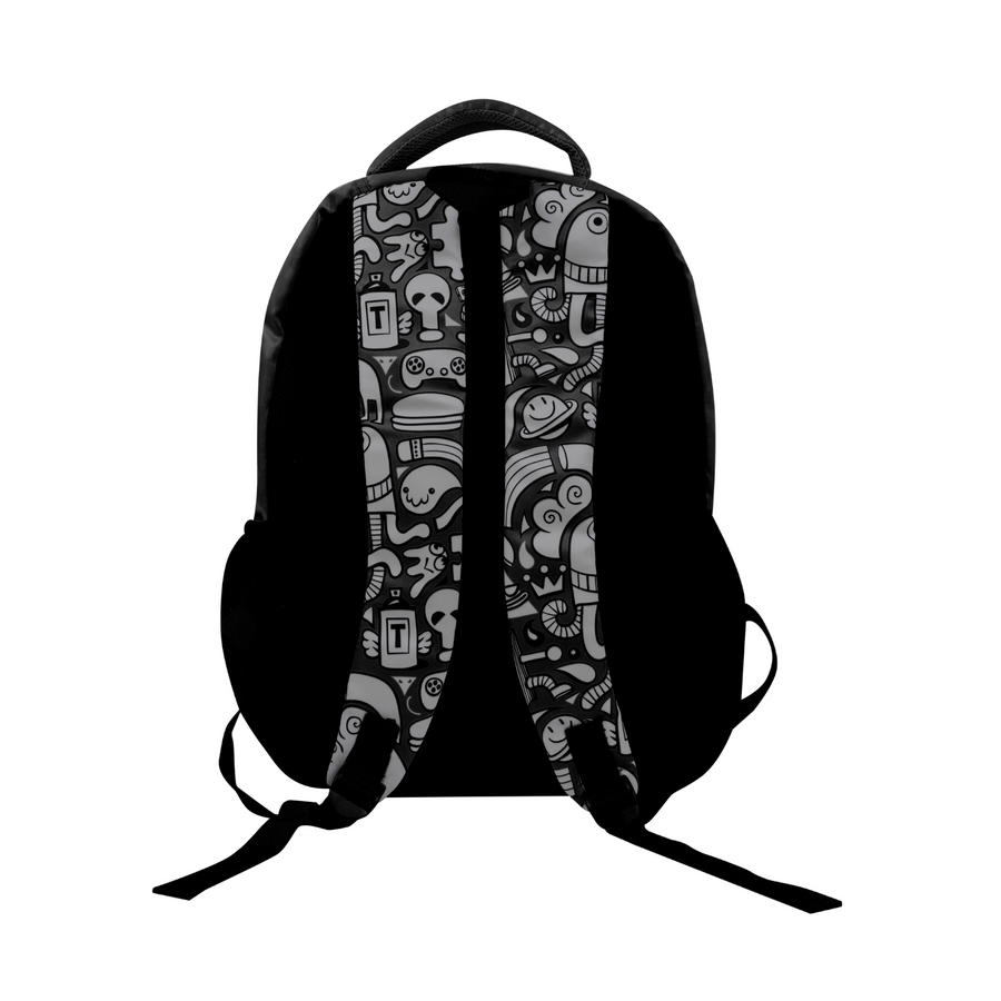 DOMS Doodle Bag School Backpack – Lightweight Water-Resistant | Graphic Print Bag (34L)