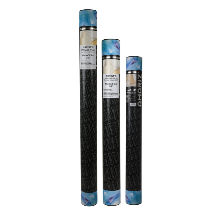 DOMS Amariz Artist Canvas Roll | Premium Primed Cotton Canvas Roll for Acrylic, Oil & Mixed Media Painting