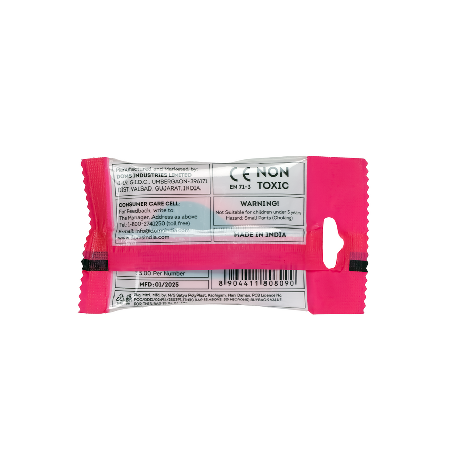 DOMS GRIP POP Eraser | Dust-Free Smudge-Free Pencil Eraser | Soft Non-Toxic Grip Eraser for School, Office & Art Use