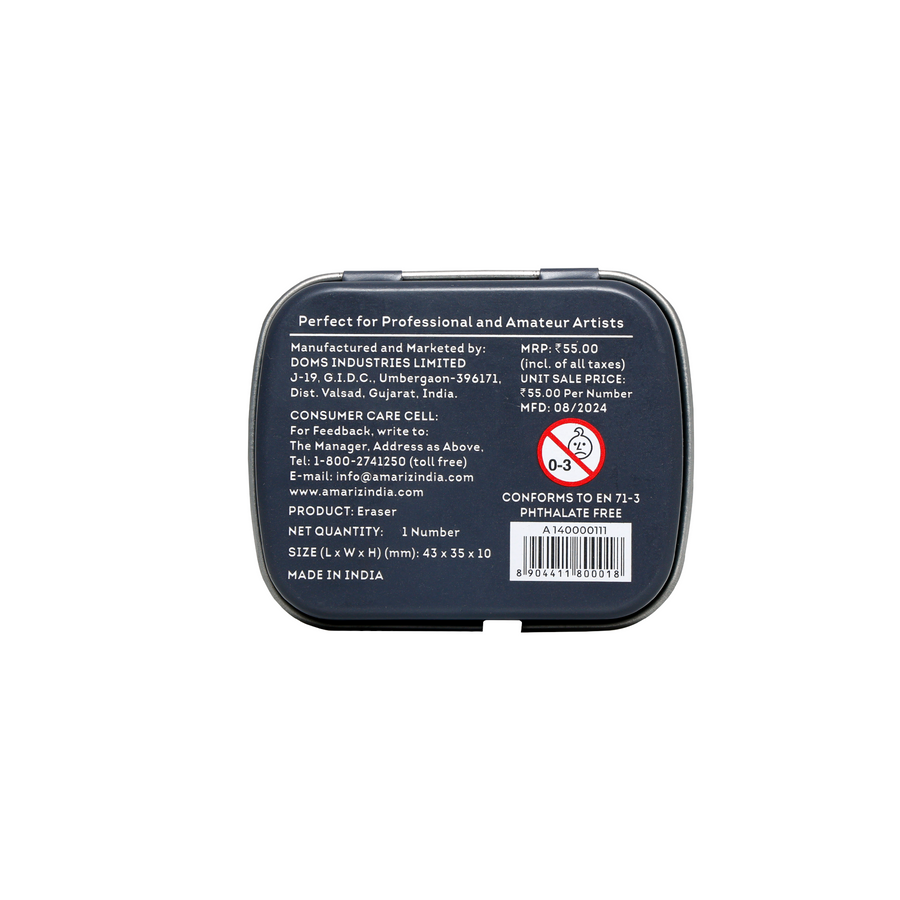 DOMS Amariz Kneadable Art Eraser for Artists, Sketching & Charcoal Drawing | Soft Non-Abrasive Putty Eraser for Graphite, Pencil, Pastel & Charcoal