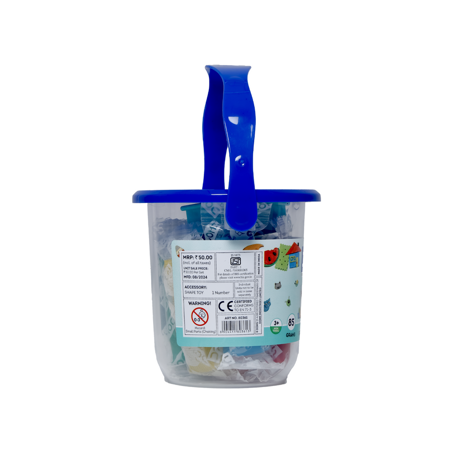 DOMS Modelling Clay 7 Shades (85g) – Soft Non-Sticky Clay with Bucket & Tools | Kids Creative Art & Craft Kit