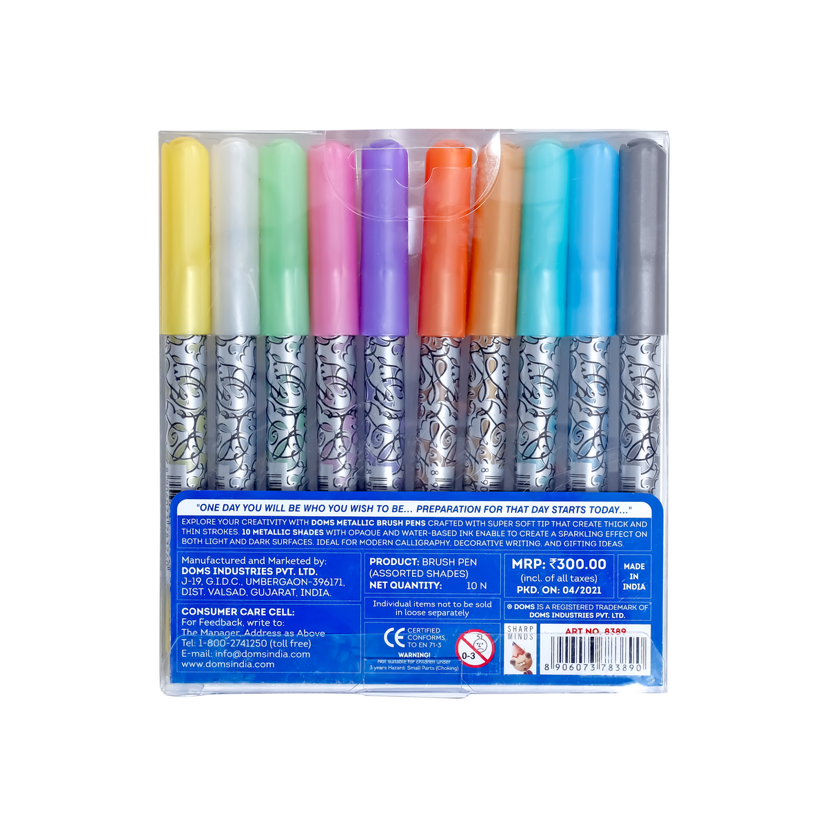 DOMS Metallic Brush Pens | Premium Metallic Calligraphy Pens for Art, Hand Lettering & Craft