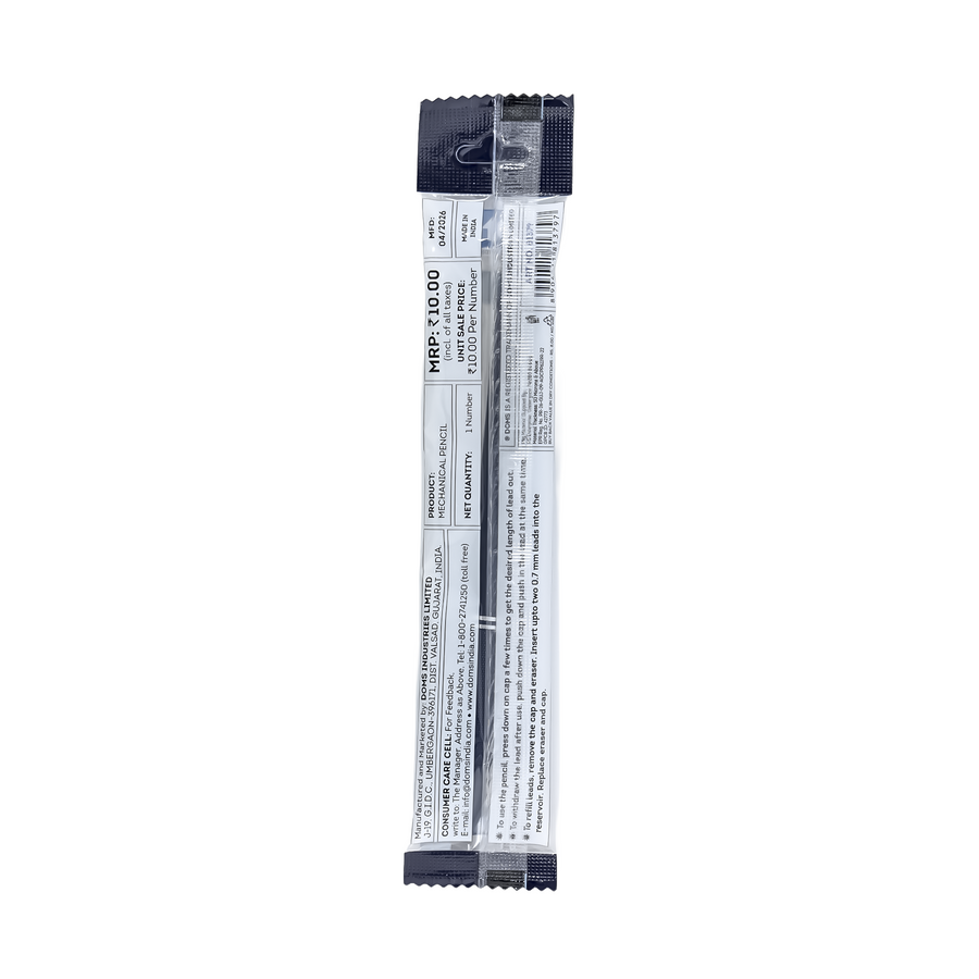 DOMS PRO CLICK 0.7 mm Mechanical Pencil – Refillable Click Pencil with Built-In Eraser