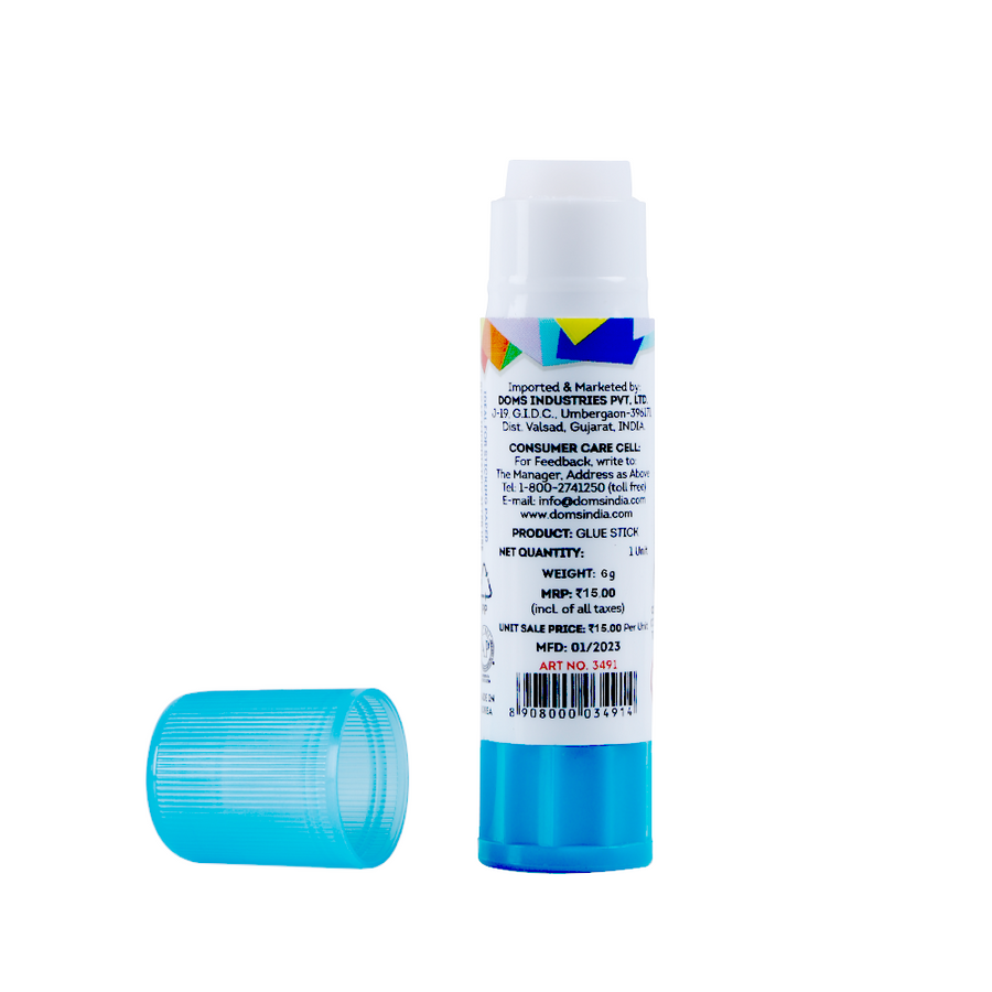 DOMS Fixy Fix Easy Glue Stick – Non-Toxic Smooth Adhesive Glue for School, Office & Craft Use | Available in 6g, 8g & 15g