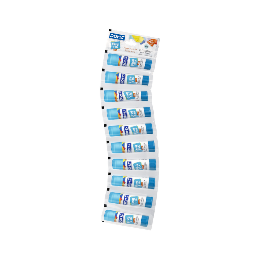 DOMS Fixy Fix Easy Glue Stick – Non-Toxic Smooth Adhesive Glue for School, Office & Craft Use | Available in 6g, 8g & 15g