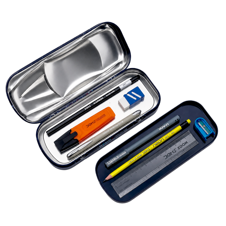 DOMS Batman Car Tin Box – Premium Metal Pencil Box with Tray | Durable Superhero Storage Case for Kids | Stylish & Travel-Friendly Organizer | Official licensed Merchandise
