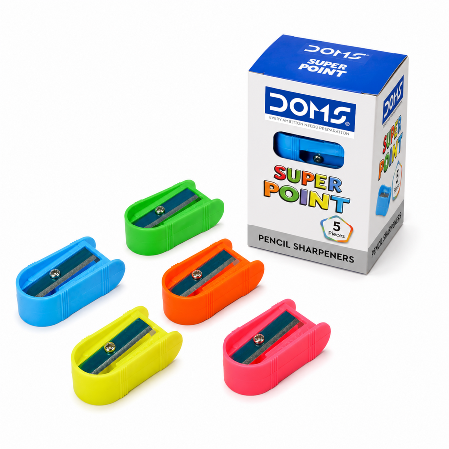 DOMS SUPER POINT Pencil Sharpener  | Durable, Smooth Sharpening, Non-Toxic | Ideal for School, Office & Art Supplies