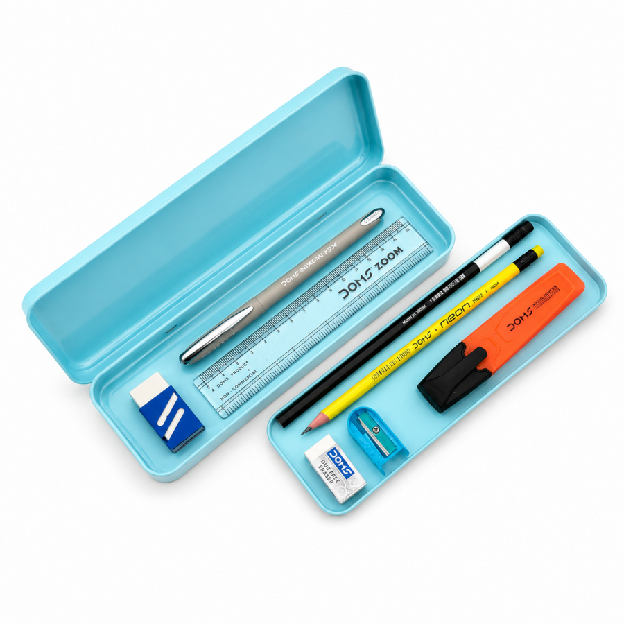DOMS TOM & JERRY Multi Tin Pencil Box | Durable Metal Storage Case for Kids | Spacious Cartoon Pencil Case | Travel-Friendly Organizer | Official licensed Merchandise