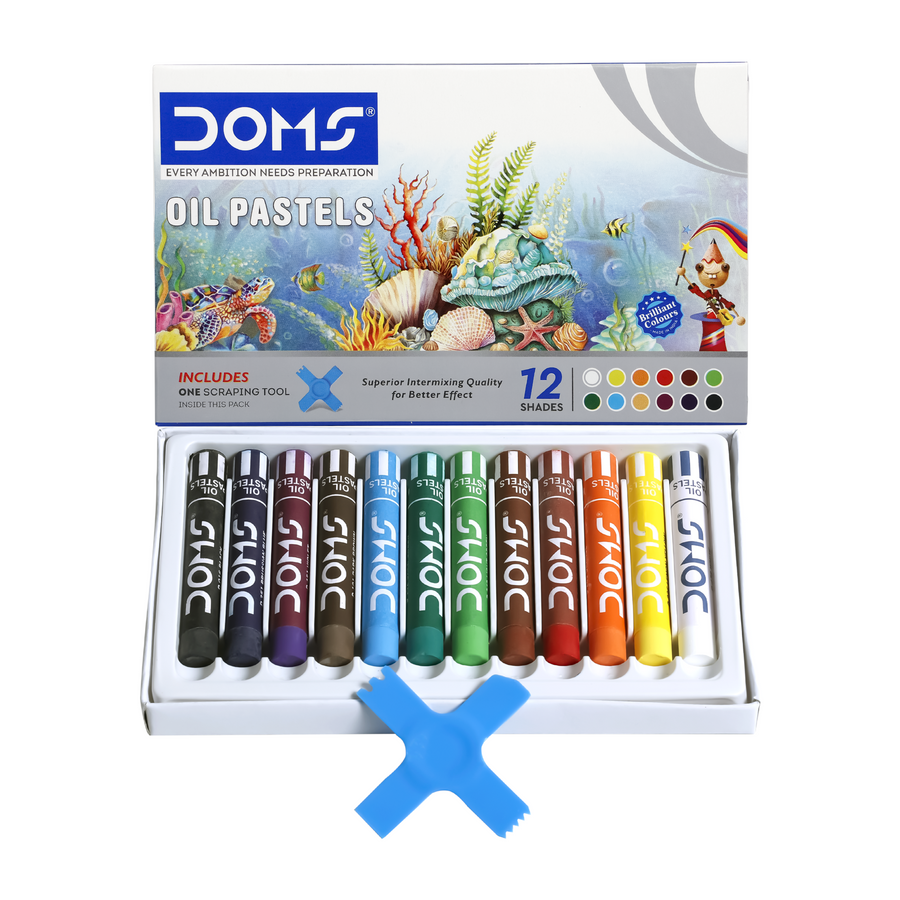 DOMS Oil Pastels –  Super Soft Oil Pastel Colours | Smooth Blending & Rich Pigments for Artists & Kids
