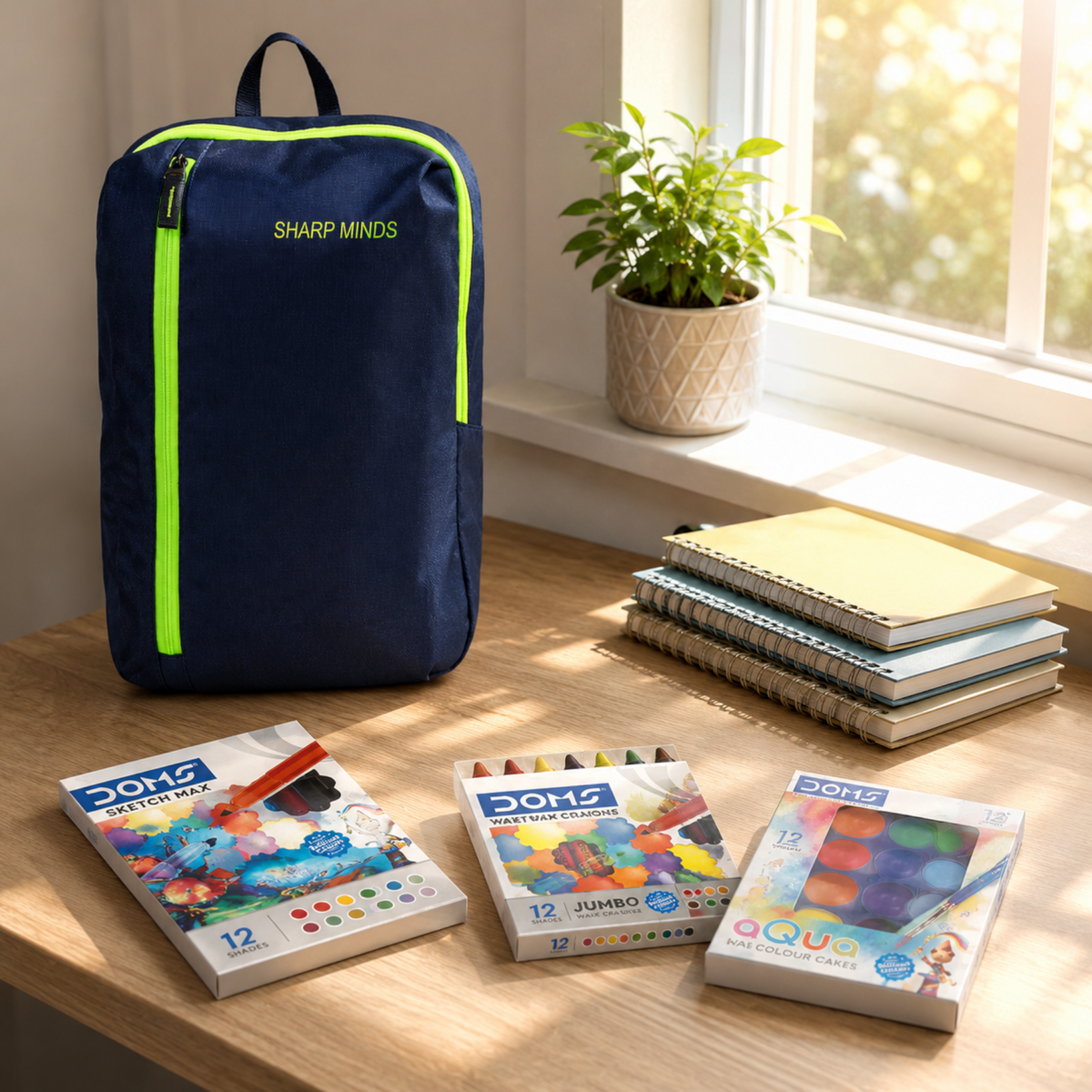 DOMS Art Gear Kit – Ultimate All-in-One Art & Stationery Set with Backpack | Complete Drawing, Colouring & Painting Kit for Kids