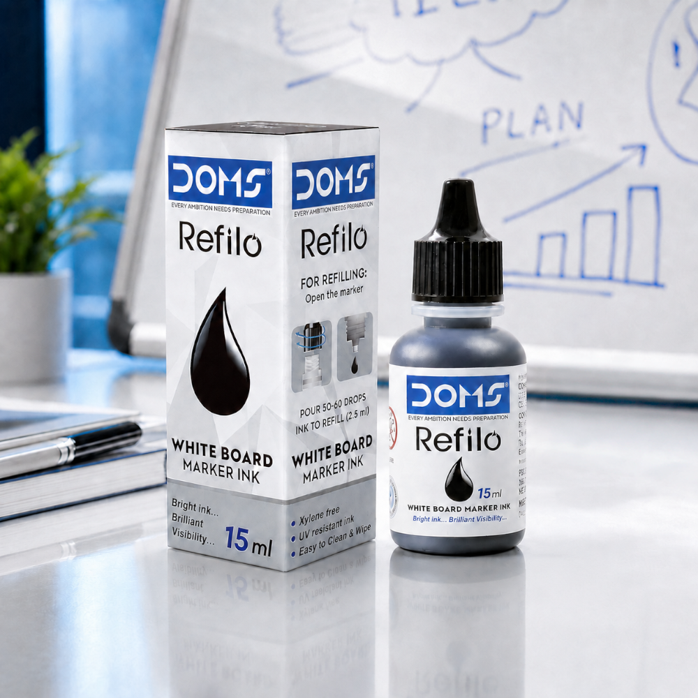 DOMS Refilo Whiteboard Marker Ink –  Refill | Long-Lasting, Quick-Dry, Anti-Smudge Whiteboard Ink for Smooth Writing