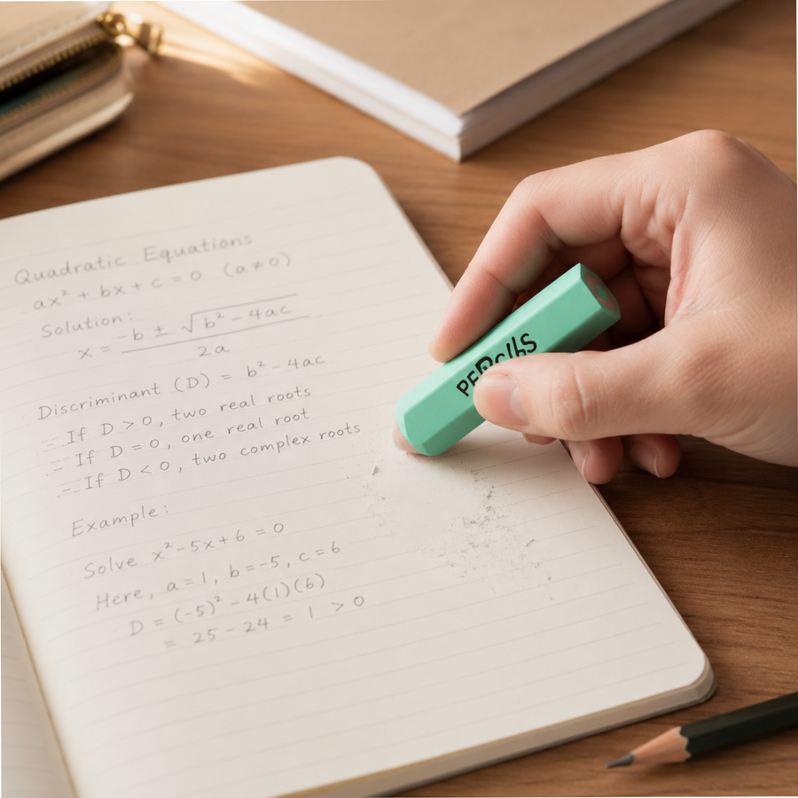 DOMS PEPCILS Dust-Free Eraser | Premium Smudge-Free Pencil Eraser | Soft, Non-Toxic, Clean Erasing for School, Office & Art Use