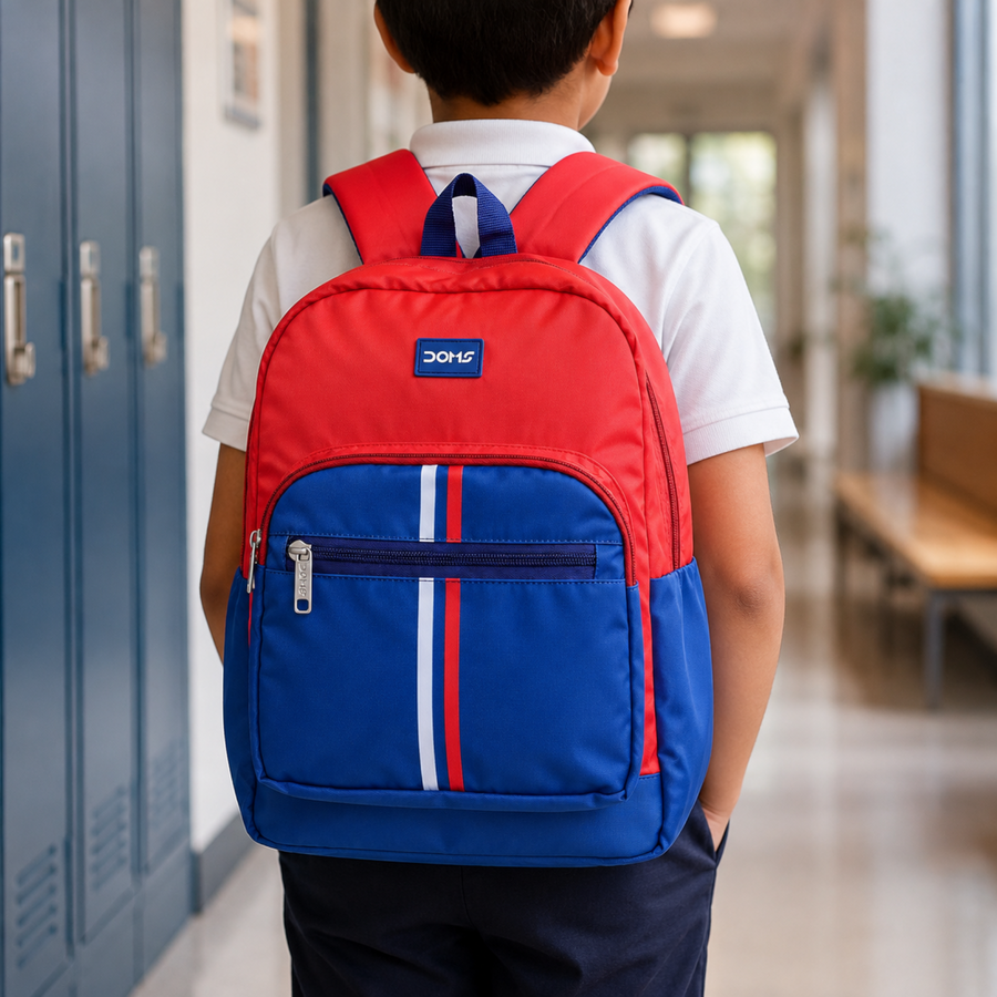 DOMS Buddy Bag Kids School Backpack – Lightweight Water-Resistant School Bag (22L)