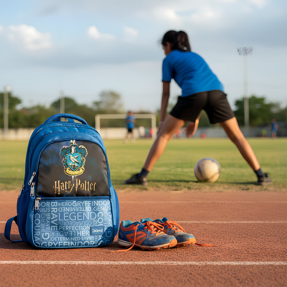 DOMS Harry Potter School Backpack – Lightweight Water-Resistant Hogwarts Theme Bag (34L) | Official Licensed Merchandise