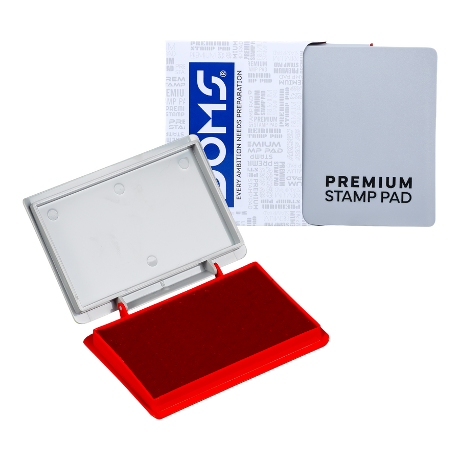 DOMS Premium Jumbo Stamp Pad – Jumbo Size Ink Pad | Violet, Black and Red | Extra-Large Surface for Clear & Bold Stamping