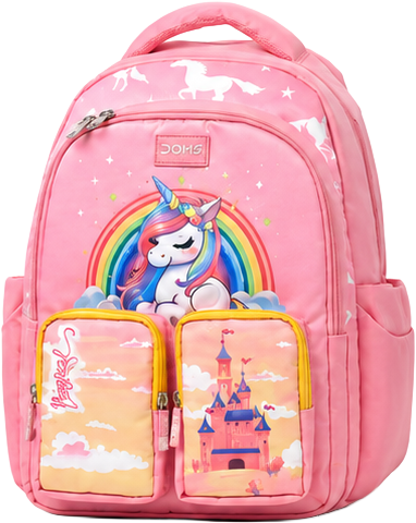 Pink school bag